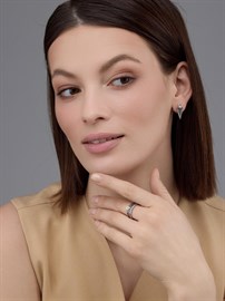 Кольцо из серебра с Бриллиантом
