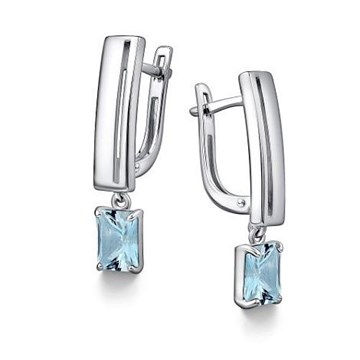 Серьги из серебра с топазом
