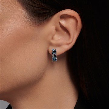 Серьги из белого золота с миксами