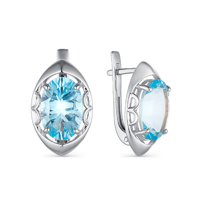 Серьги из серебра с Гранатом