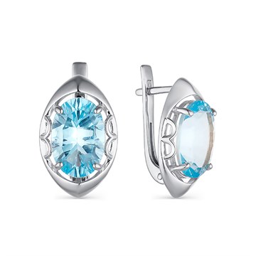 Серьги из серебра с Гранатом