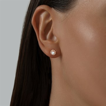 Серьги из серебра с фианитом