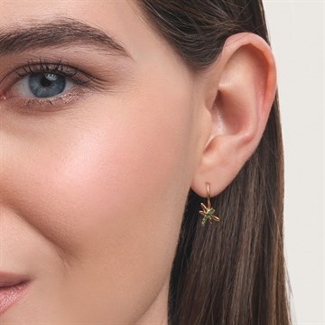 Серьги из золота с фианитом