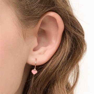 Серьги из золота с эмалью и фианитом