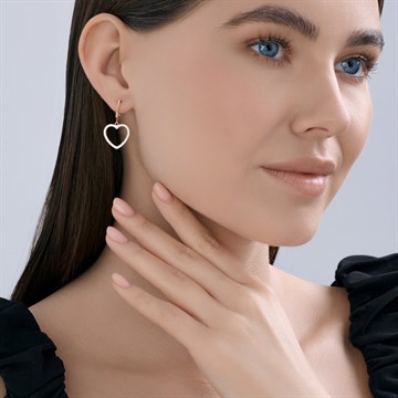 Серьги из золота с фианитом