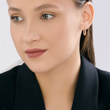 Серьги из золота с фианитом