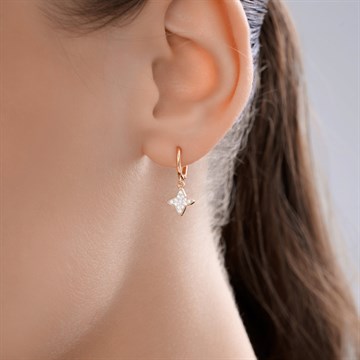 Серьги из золота с фианитом