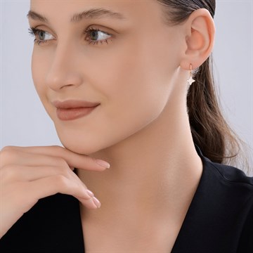Серьги из золота с фианитом