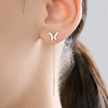 Серьги из золота с фианитом