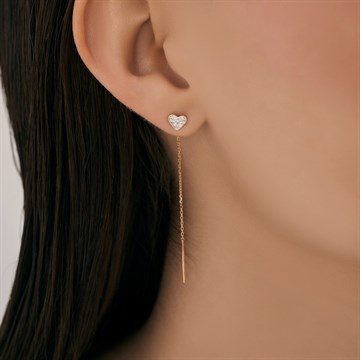 Серьги из золота с фианитом