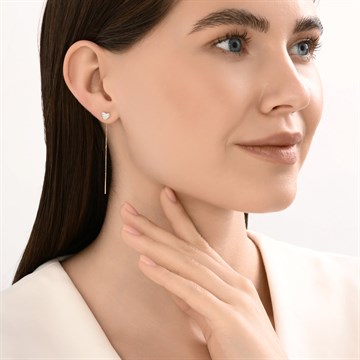 Серьги из золота с фианитом