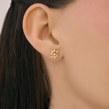 Серьги из золота с фианитом