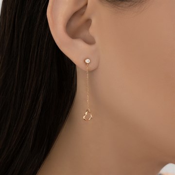Серьги из золота с фианитом