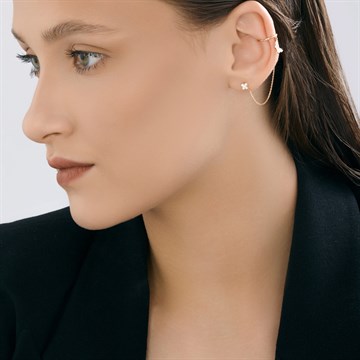 Серьга из золота с фианитом