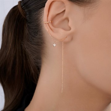 Серьга из золота с фианитом