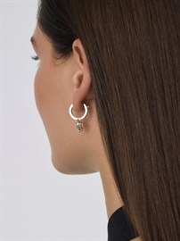 Серьги из серебра с фианитом