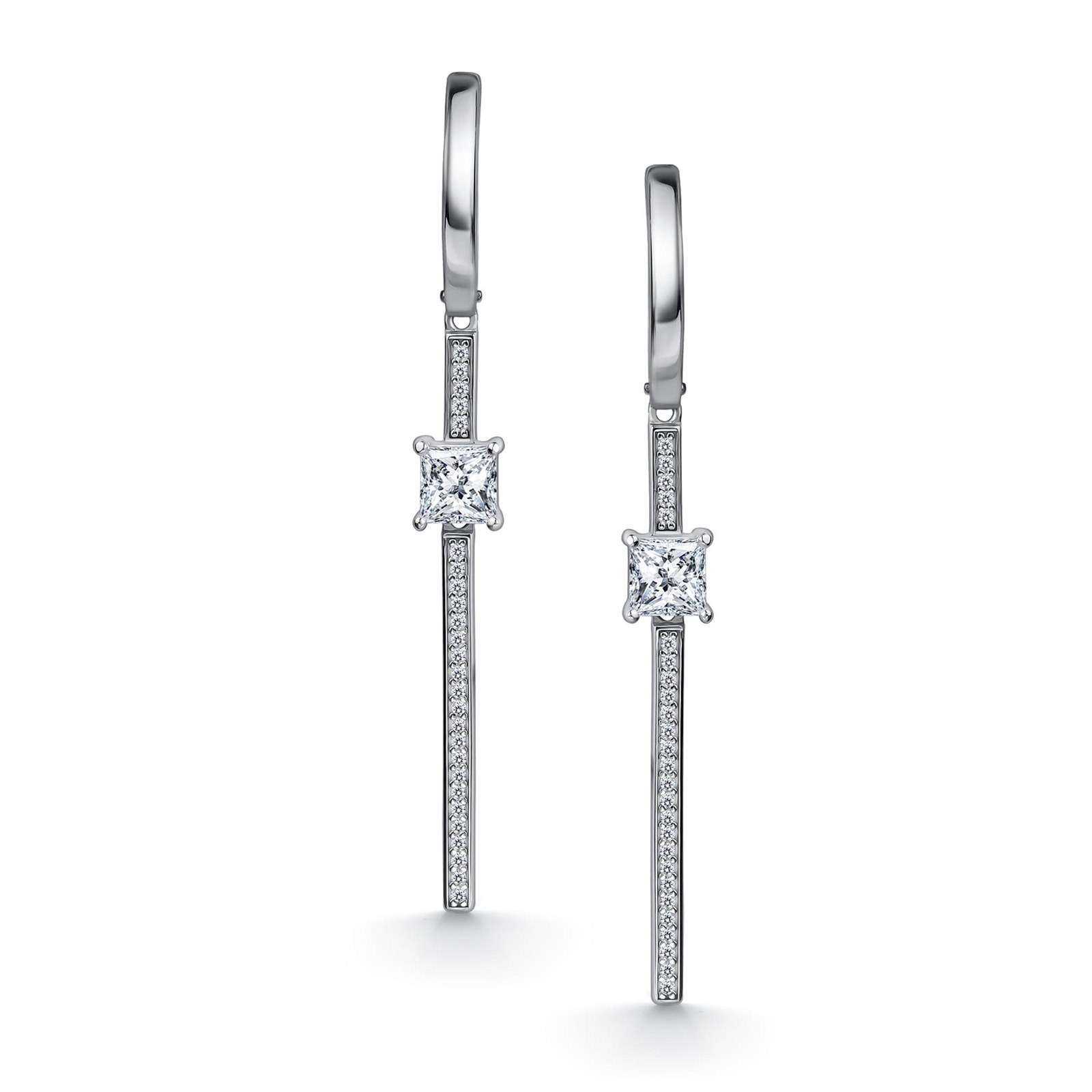 Серьги из серебра с фианитом Серьги из серебра с фианитом