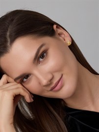 Серьги из серебра с фианитом