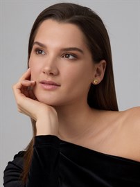 Серьги из серебра с фианитом