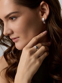 Серьги из серебра с Бриллиантом