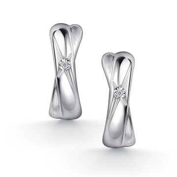 Серьги из серебра с Бриллиантом