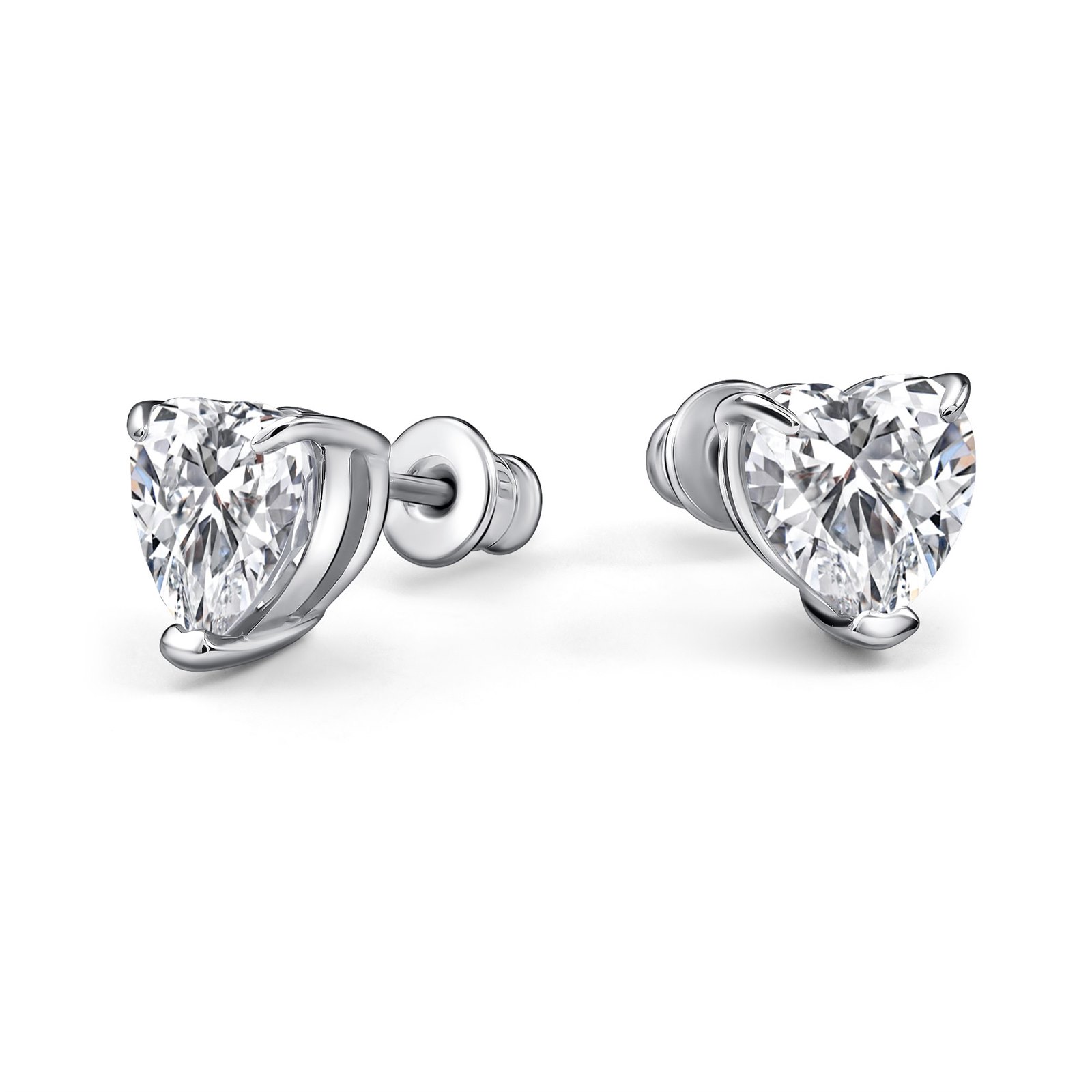 Серьги из серебра с фианитом