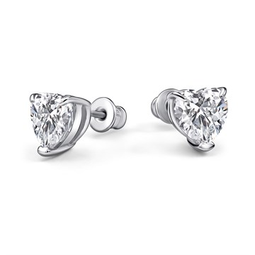Серьги из серебра с фианитом