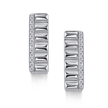 Серьги из серебра с фианитом