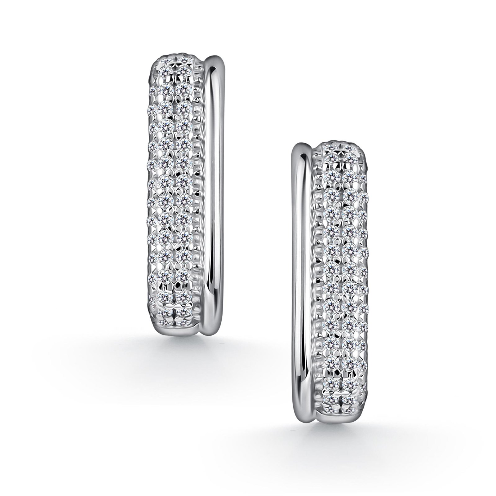 Серьги из серебра с фианитом Серьги из серебра с фианитом