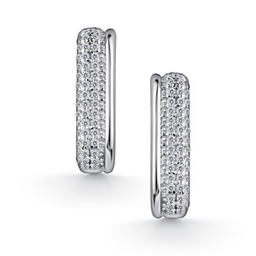 Серьги из серебра с фианитом