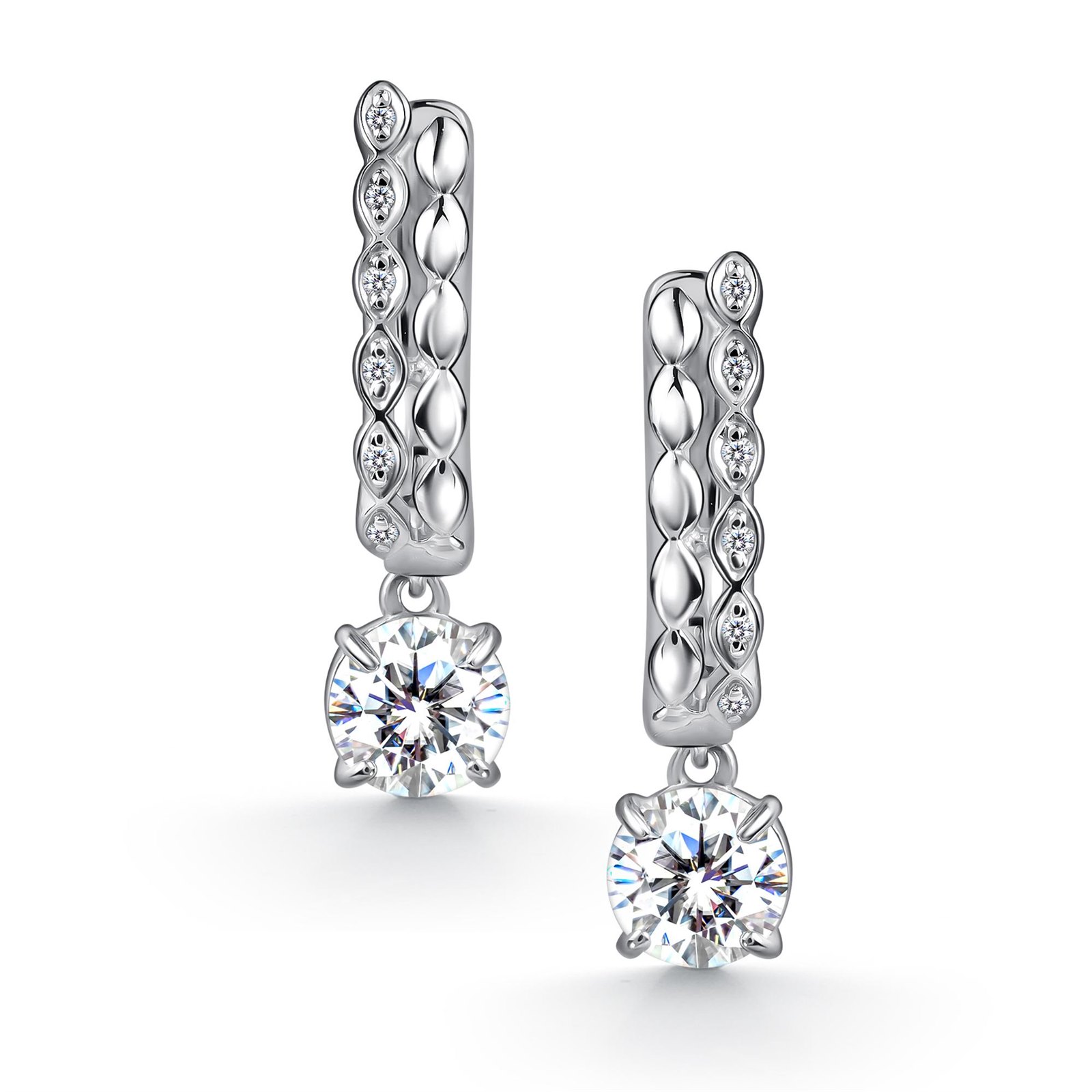 Серьги из серебра с фианитом Серьги из серебра с фианитом