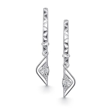 Серьги из серебра с Бриллиантом