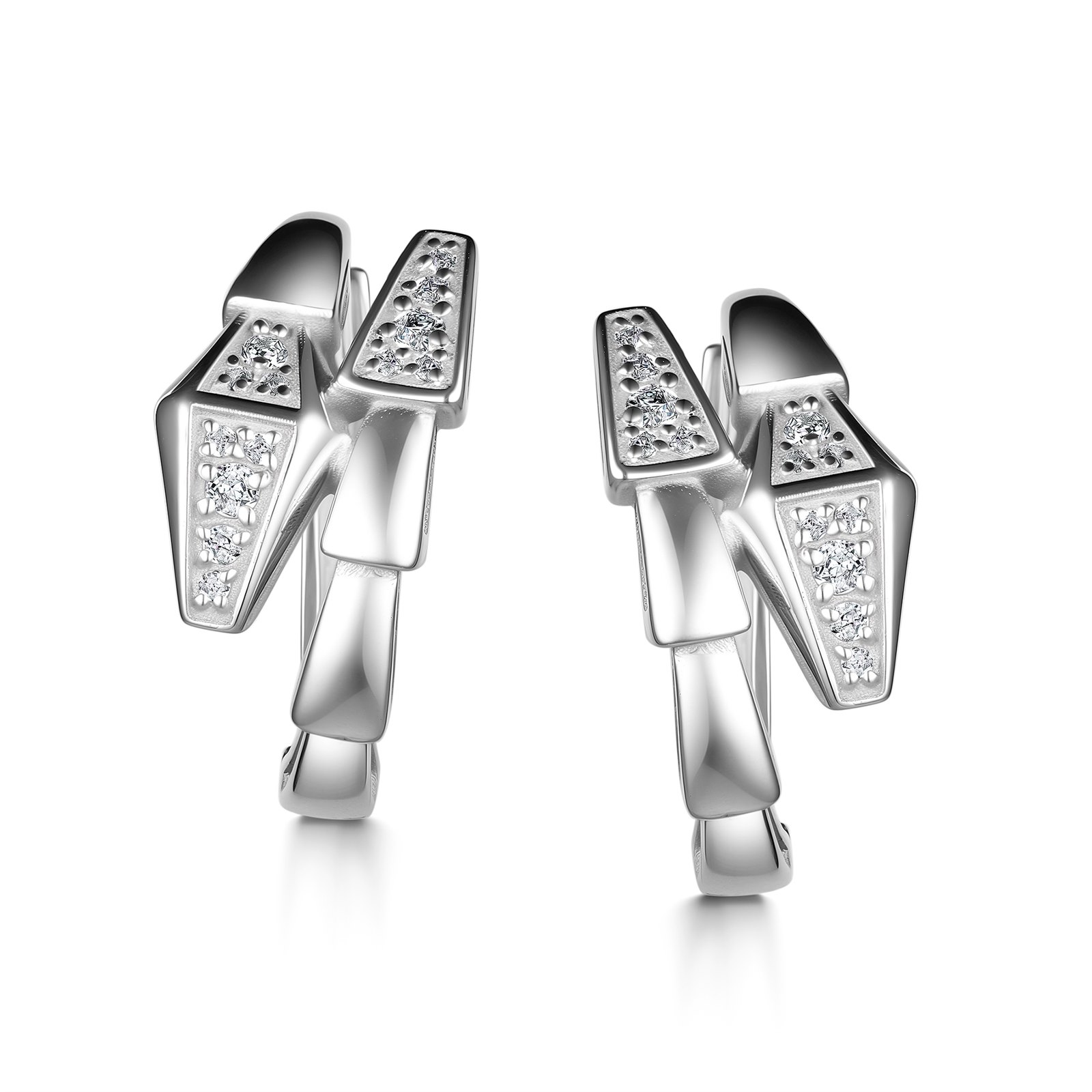 Серьги из серебра с фианитом Серьги из серебра с фианитом