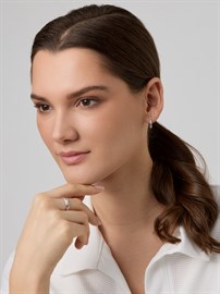 Серьги из серебра с Бриллиантом