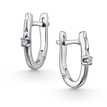 Серьги из серебра с Бриллиантом