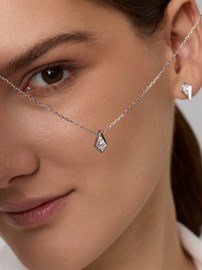 Колье из серебра с фианитом