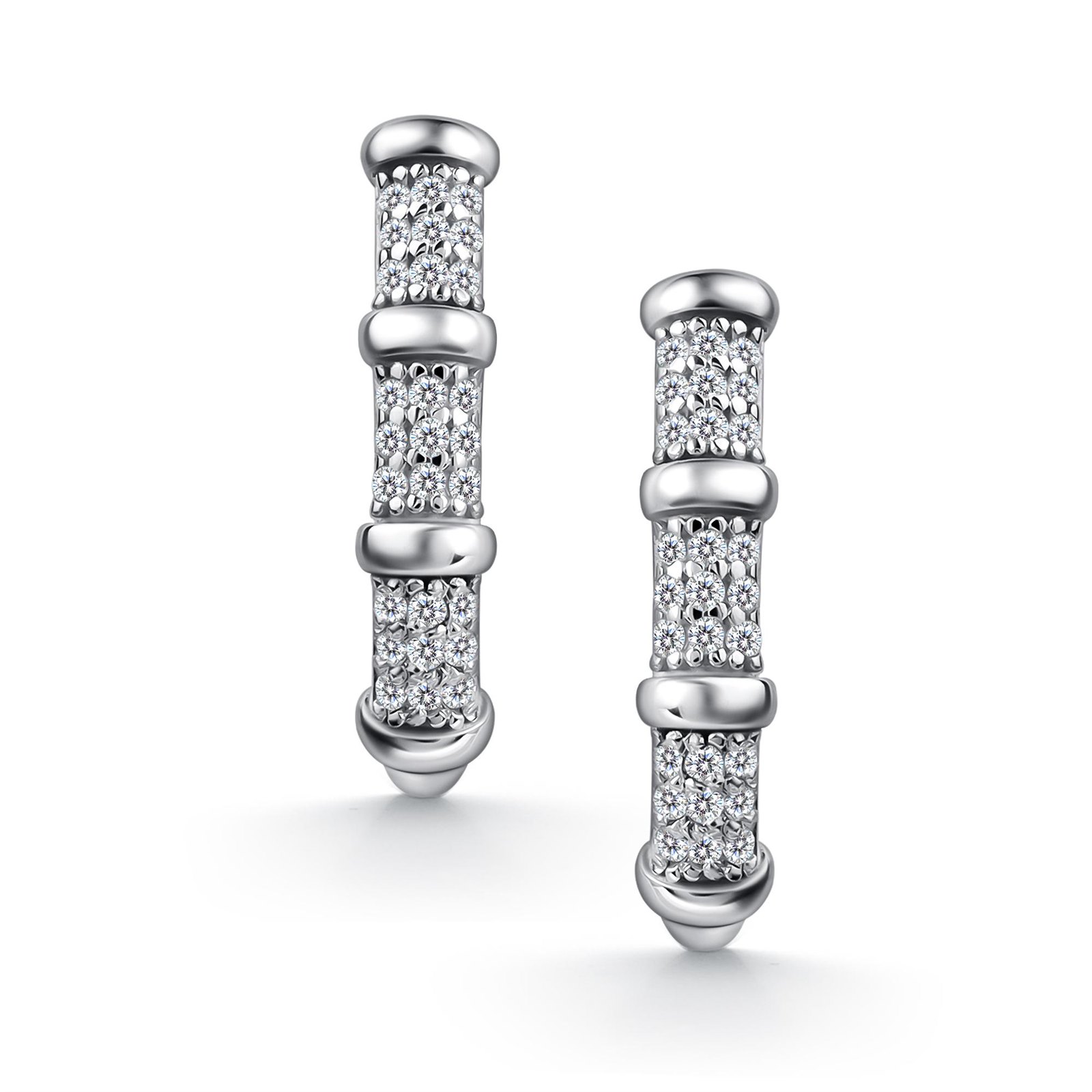 Серьги из серебра с фианитом Серьги из серебра с фианитом