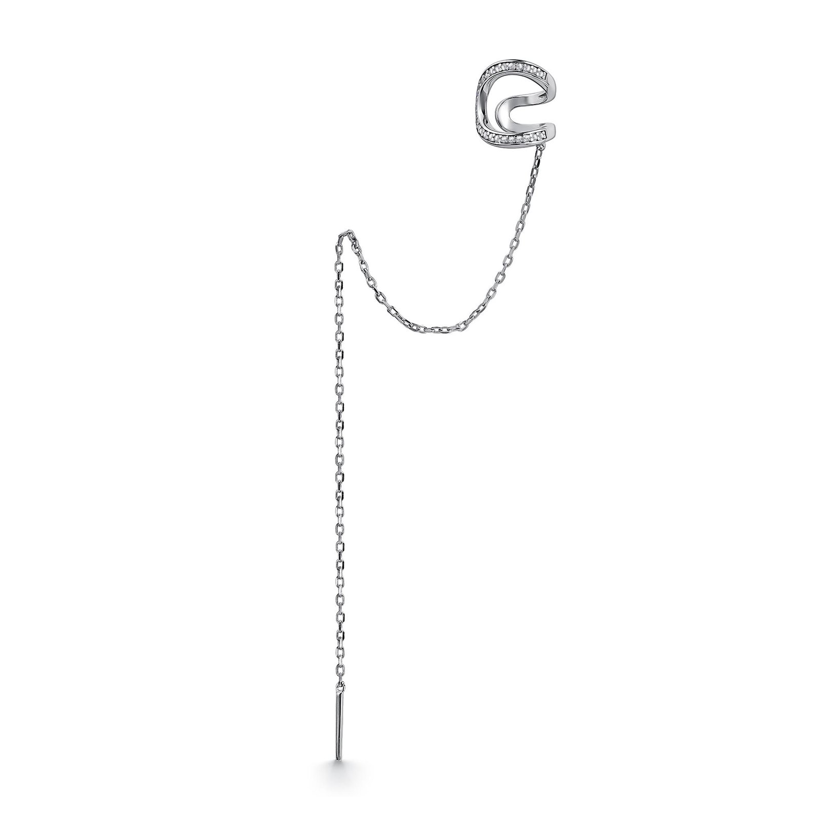 Серьга из серебра с фианитом Серьга из серебра с фианитом