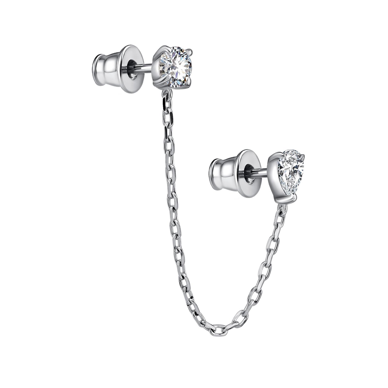 Серьги из серебра с фианитом Серьги из серебра с фианитом
