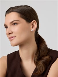 Серьги из серебра с фианитом