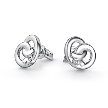 Серьги из серебра с фианитом