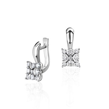Серьги из белого золота с Бриллиантом