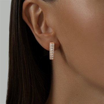 Серьги из серебра с фианитом