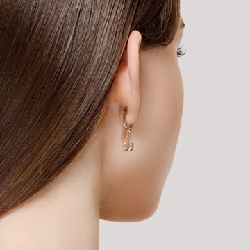 Серьги из серебра с фианитом