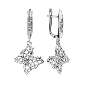Серьги из серебра с Бриллиантом