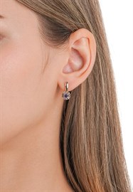 Серьги из золота с Бриллиантом и сапфиром