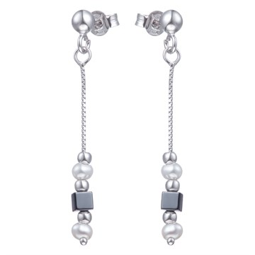 Серьги из серебра с Гематитом