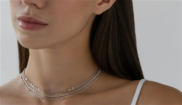 Колье из серебра