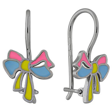 Серьги из серебра с эмалью