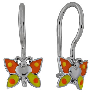 Серьги из серебра с эмалью